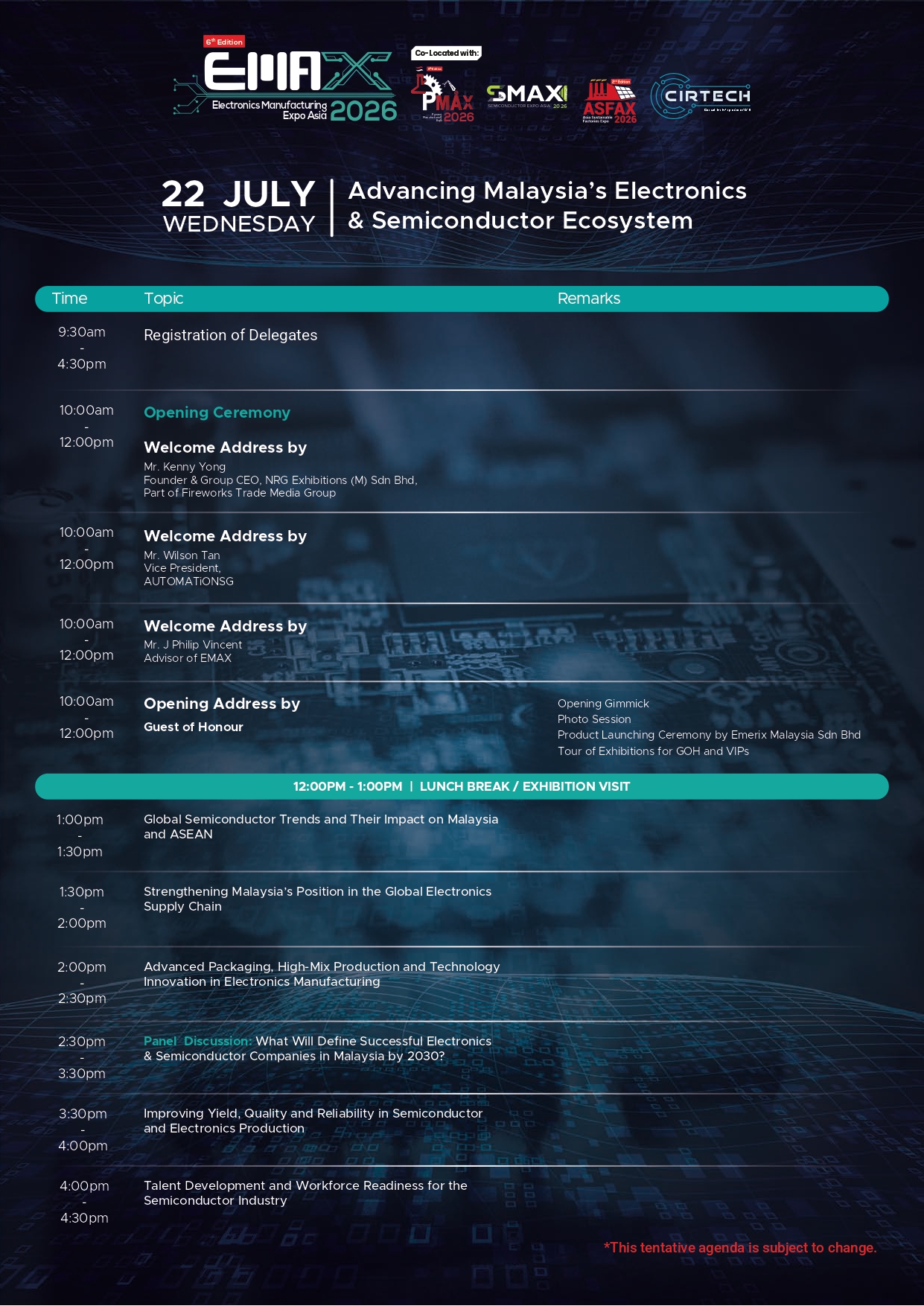 Conference Agenda